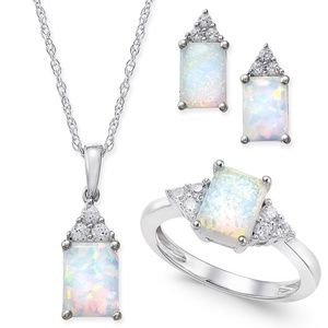 Opal Jewelry Set